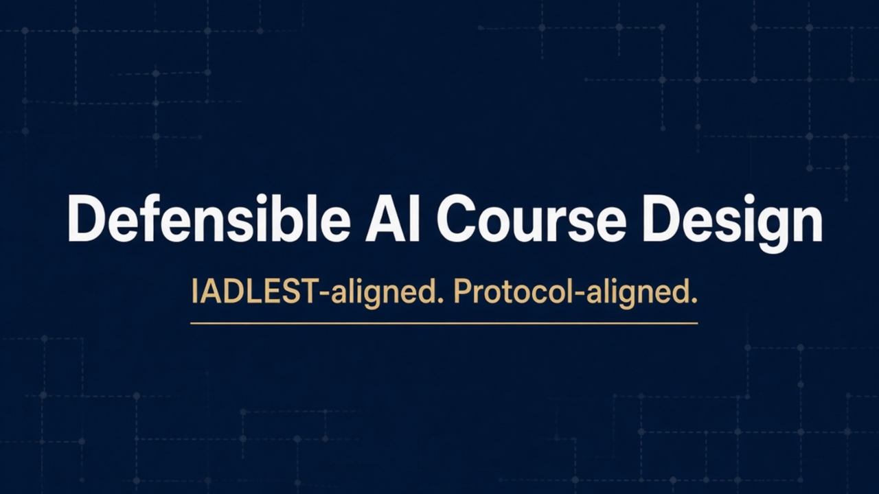 Defensible AI Course Design