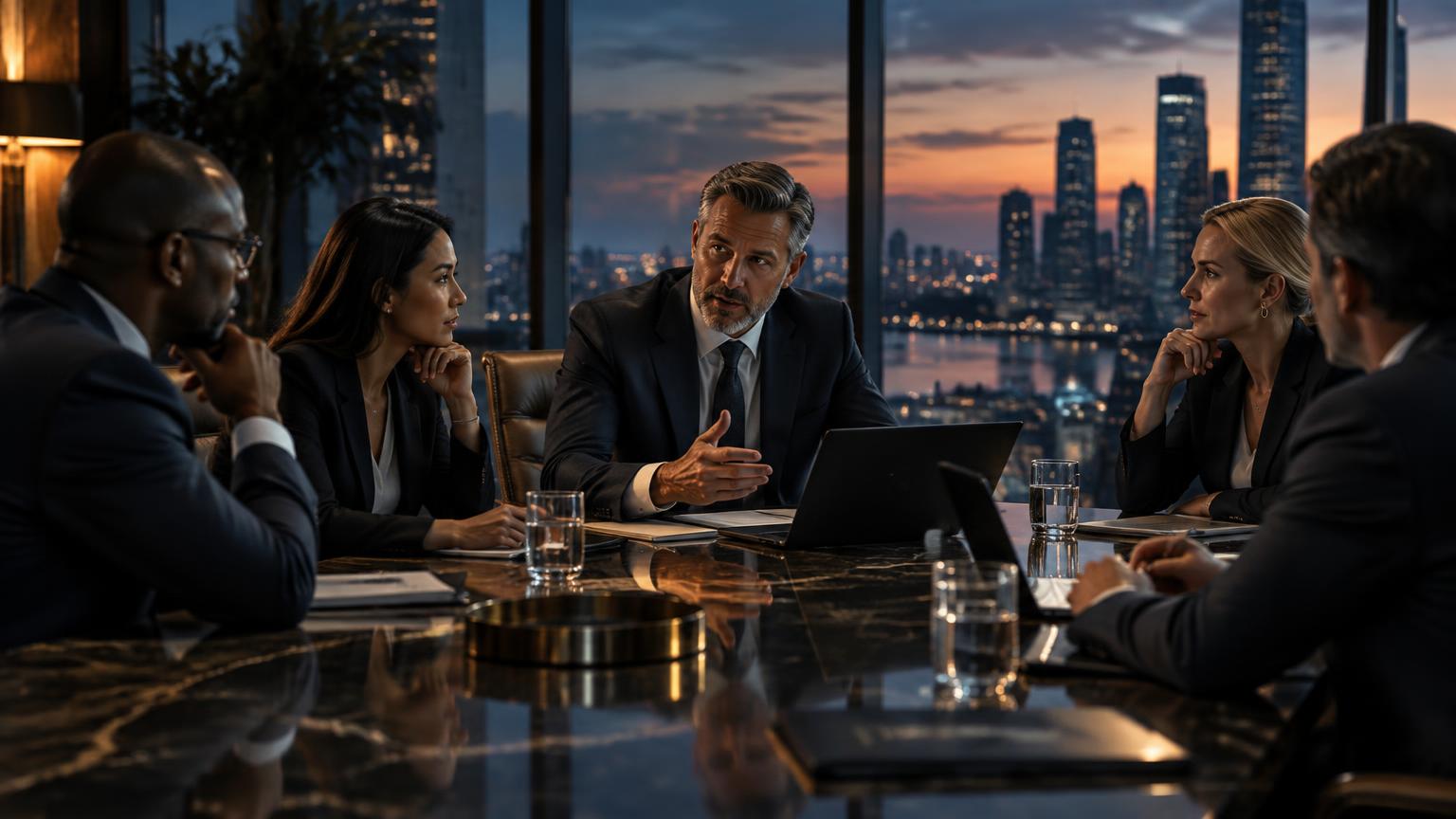 Business Leaders leaders working through a high-stakes decision